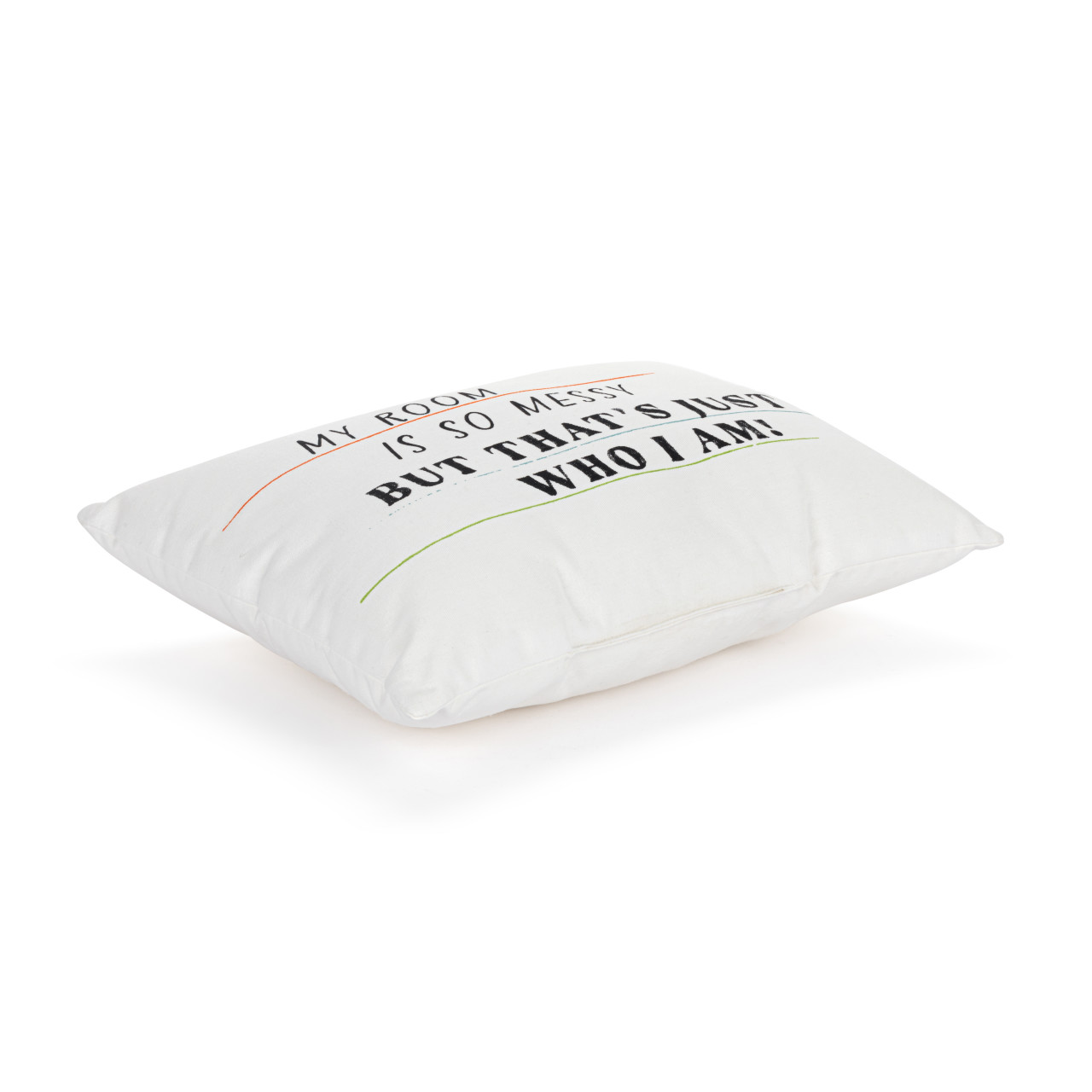 Live From Snack Time Just Who I Am White Accent Pillow - 14x10in thumbnail