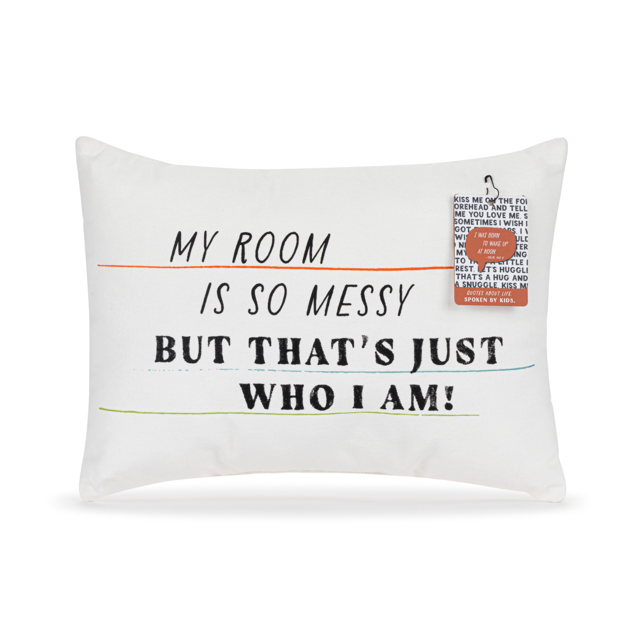 Live From Snack Time Just Who I Am White Accent Pillow - 14x10in thumbnail