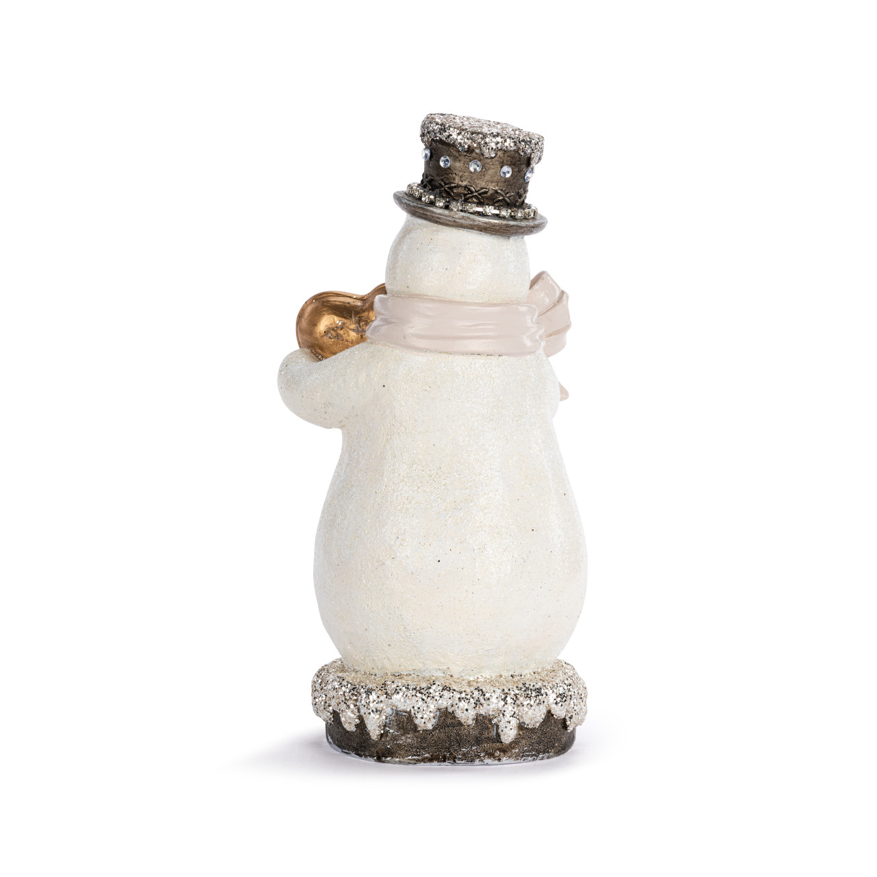 Snowman with Heart Sparkle Figure - 4.5x10in thumbnail