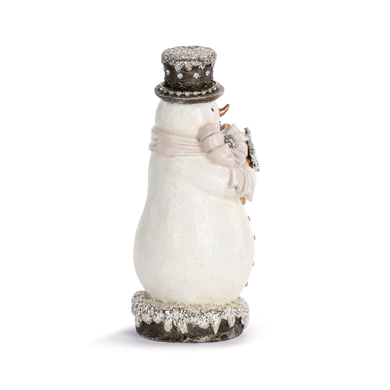Snowman with Heart Sparkle Figure - 4.5x10in thumbnail