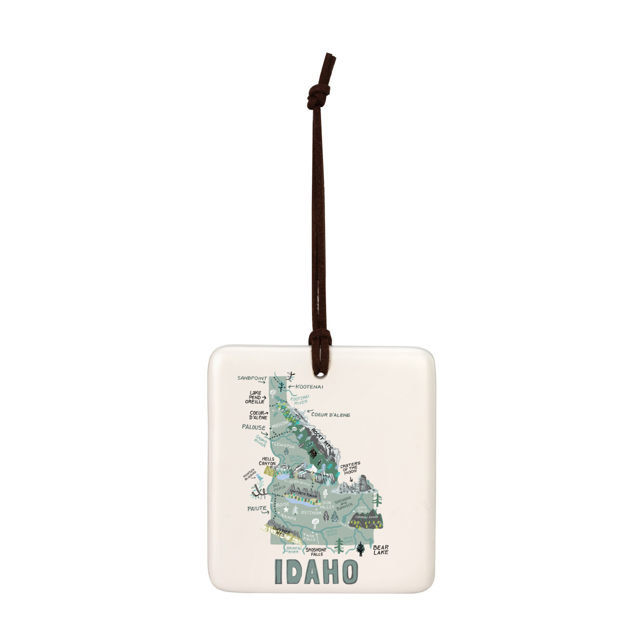 Idaho State Magnetic Ornament - Bone thumbnail