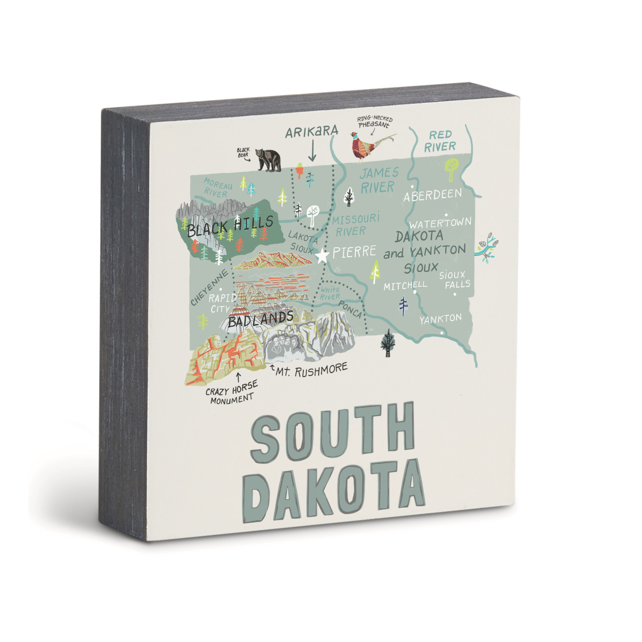 South Dakota State Wall Art - 6"sq thumbnail