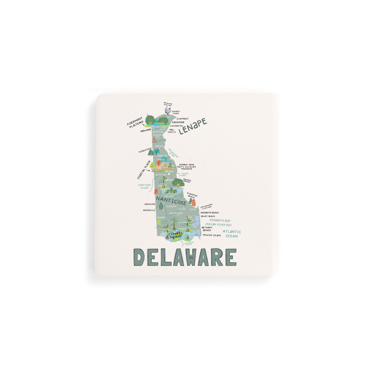 Delaware State Coasters - Set of 4 thumbnail
