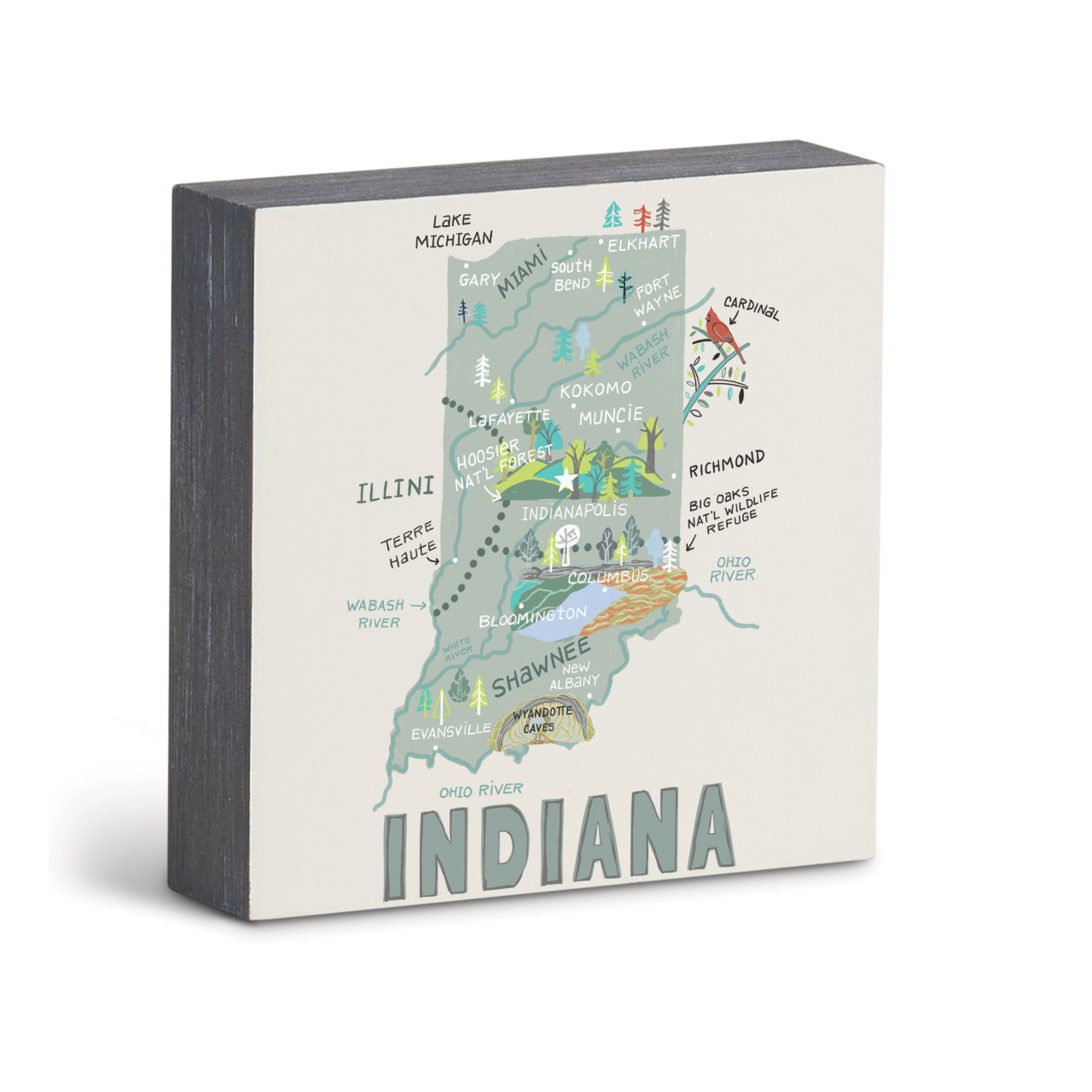 Indiana State Wall Art - 6"sq thumbnail