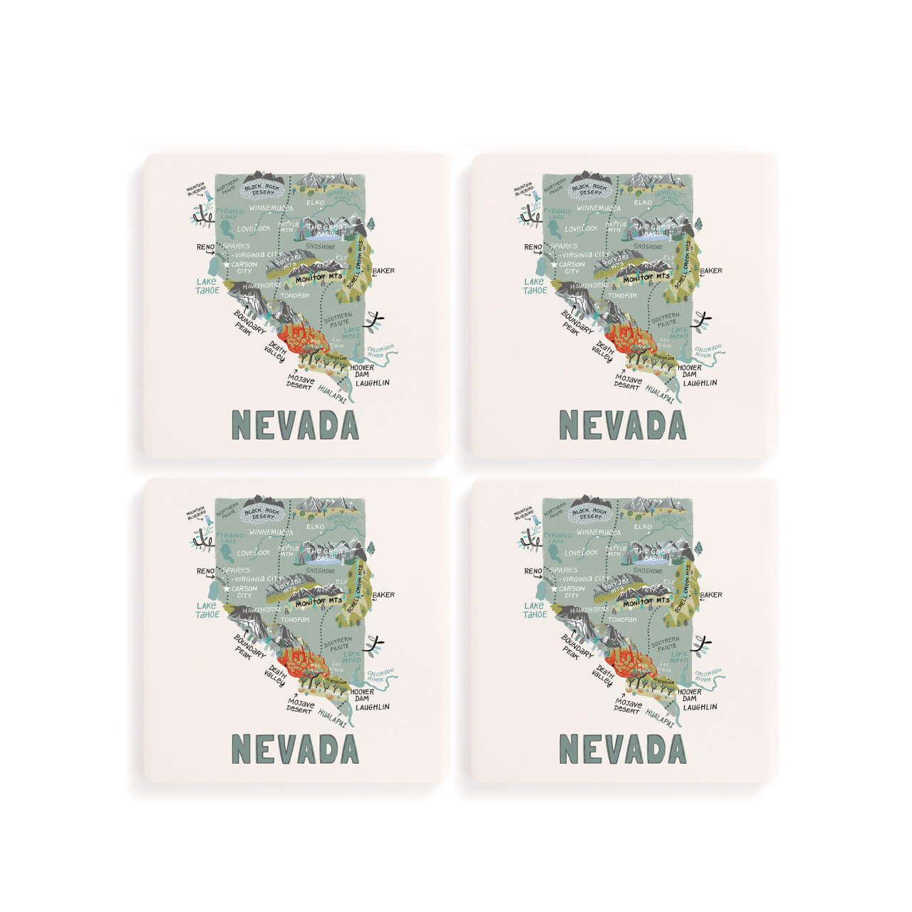 Nevada State Coasters - Set of 4 thumbnail
