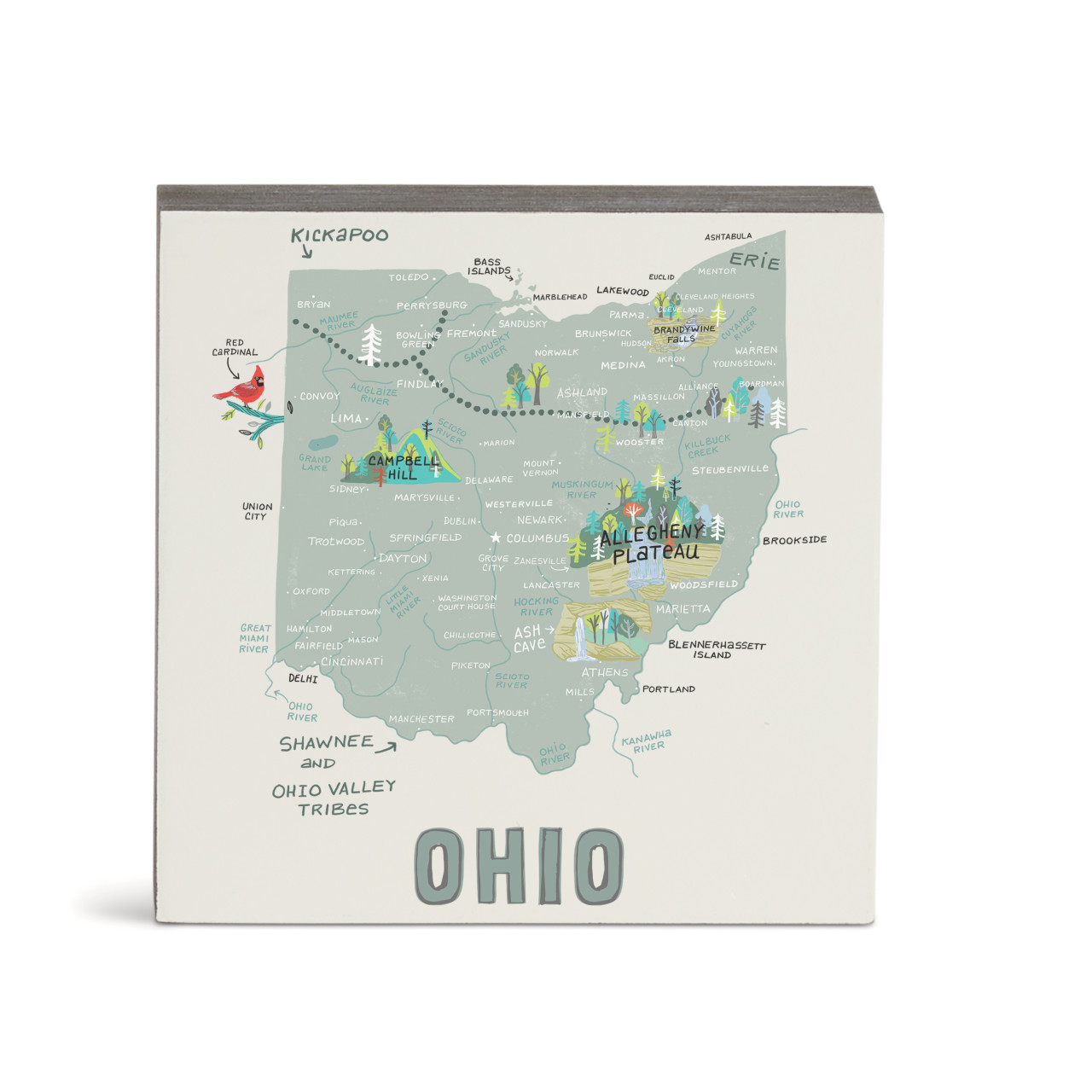 Ohio State Wall Art - 6"sq thumbnail