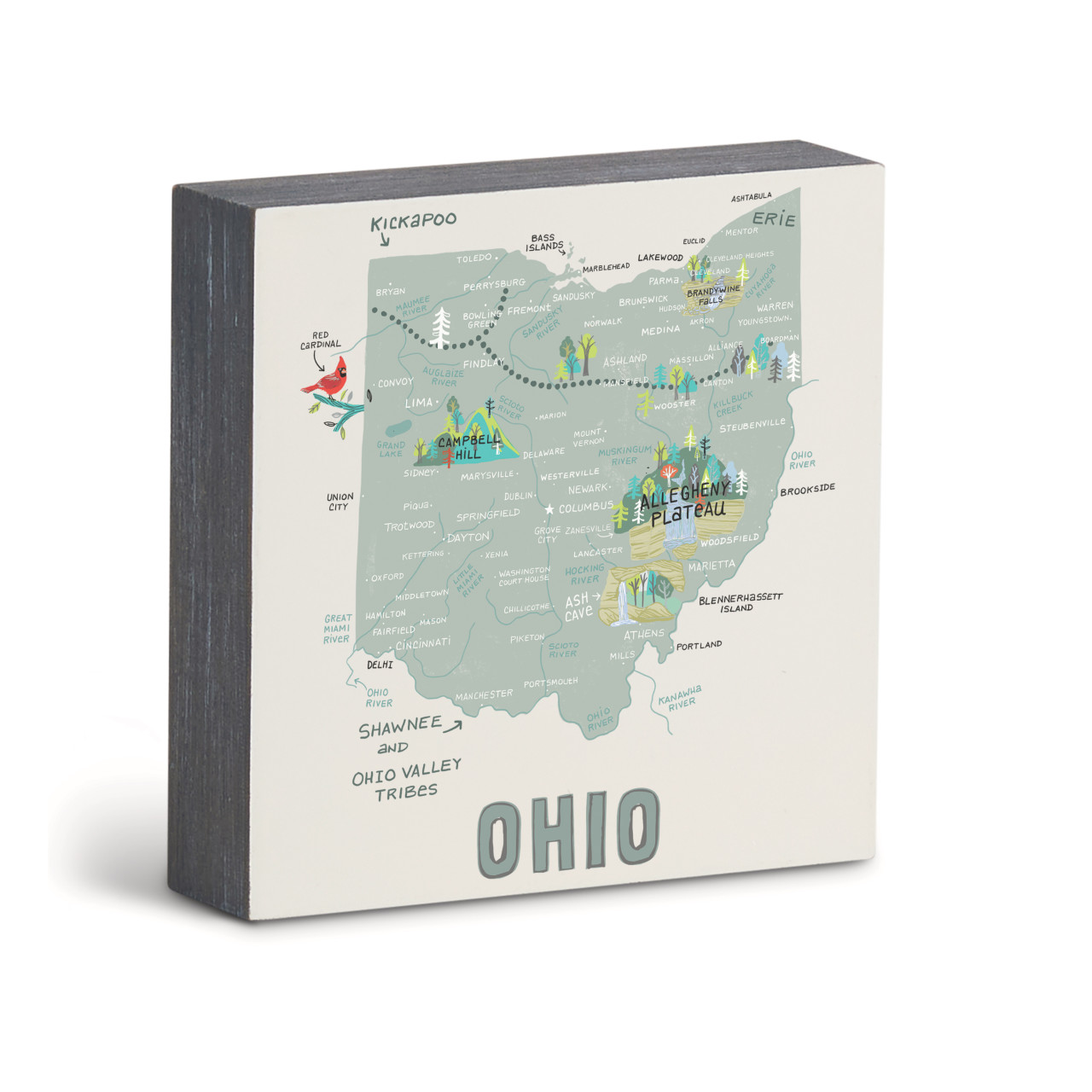 Ohio State Wall Art - 6"sq thumbnail