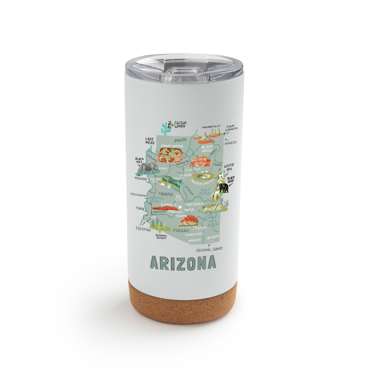 Arizona State Metal Tumbler wLid - White thumbnail