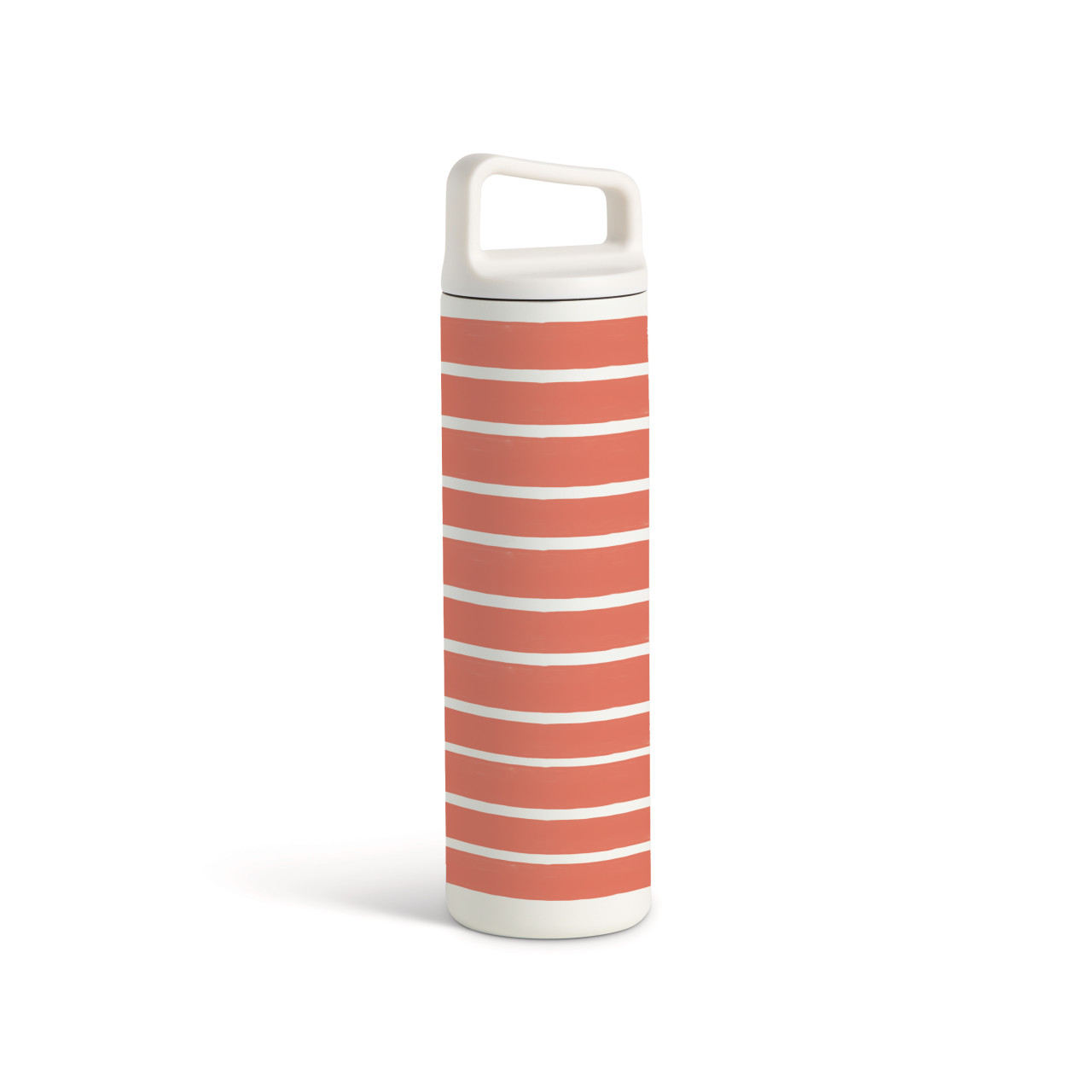 Red Stripes Water Bottle - White 20 oz thumbnail