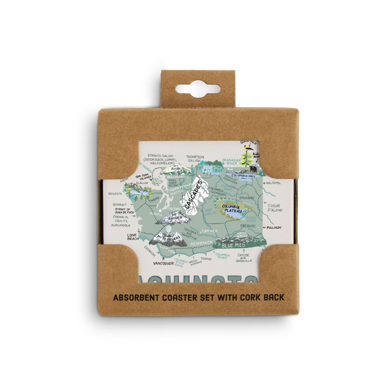 Washington State Coasters - Set of 4 thumbnail