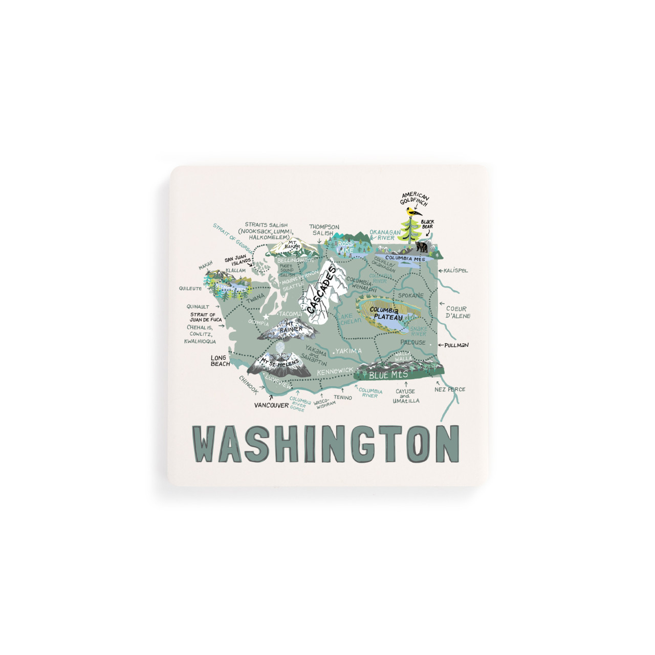 Washington State Coasters - Set of 4 thumbnail
