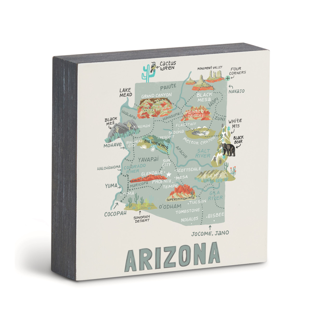 Arizona State Wall Art - 6"sq thumbnail