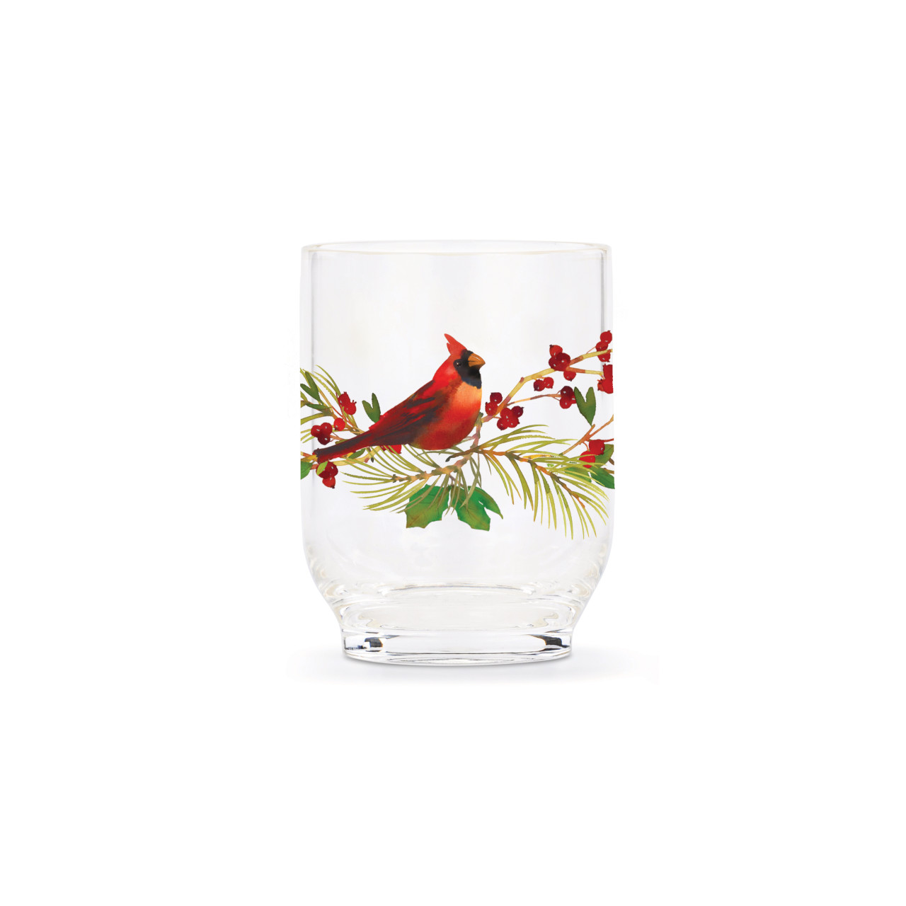 Cranberry and Cardinal Acrylic Tumbler 14oz thumbnail