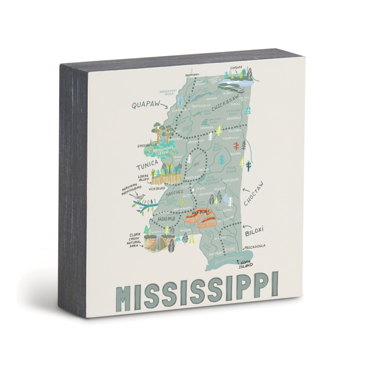 Mississippi State Wall Art - 6"sq thumbnail