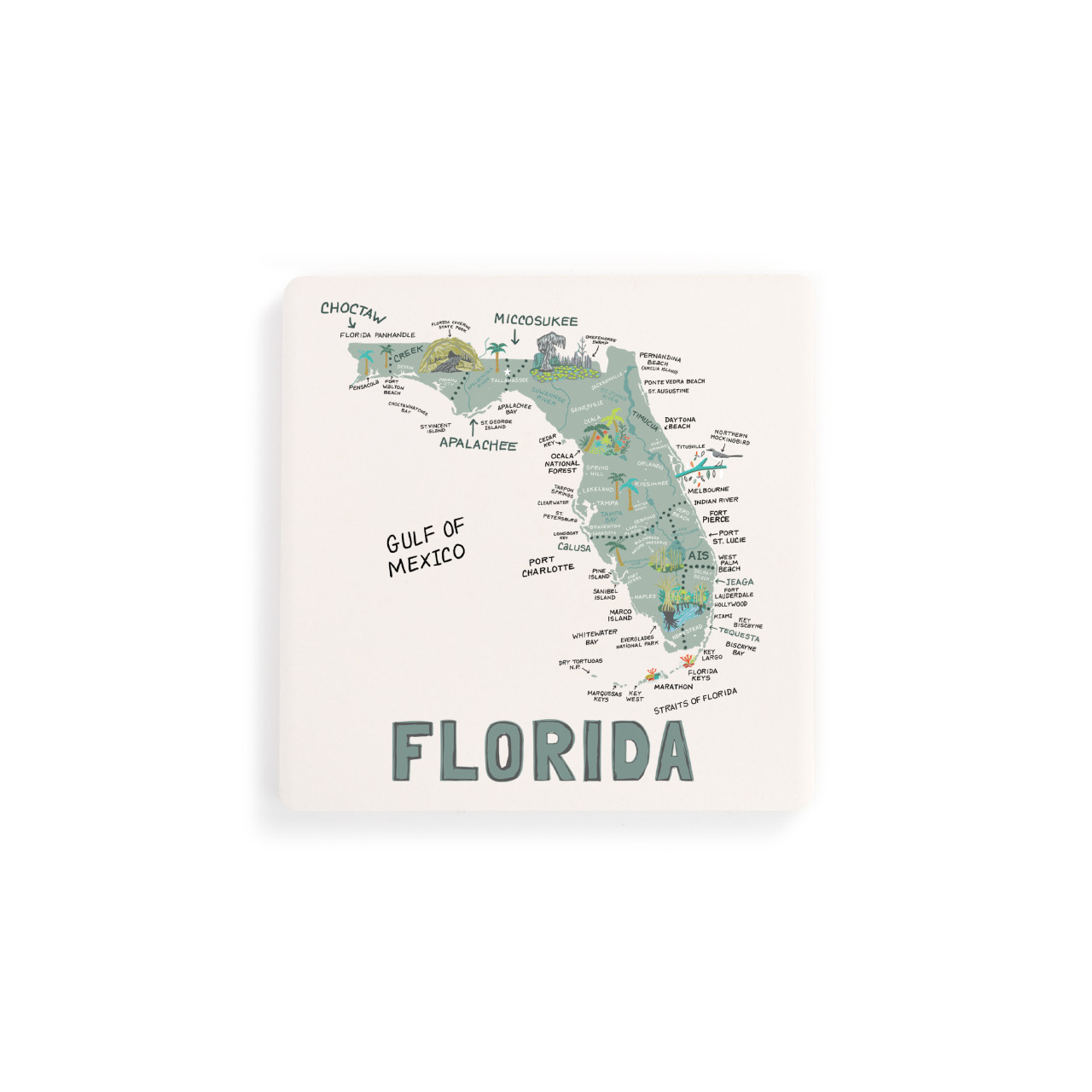 Florida State Coasters - Set of 4 thumbnail