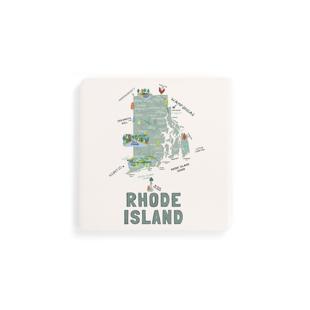 Rhode Island State Coasters - Set of 4 thumbnail