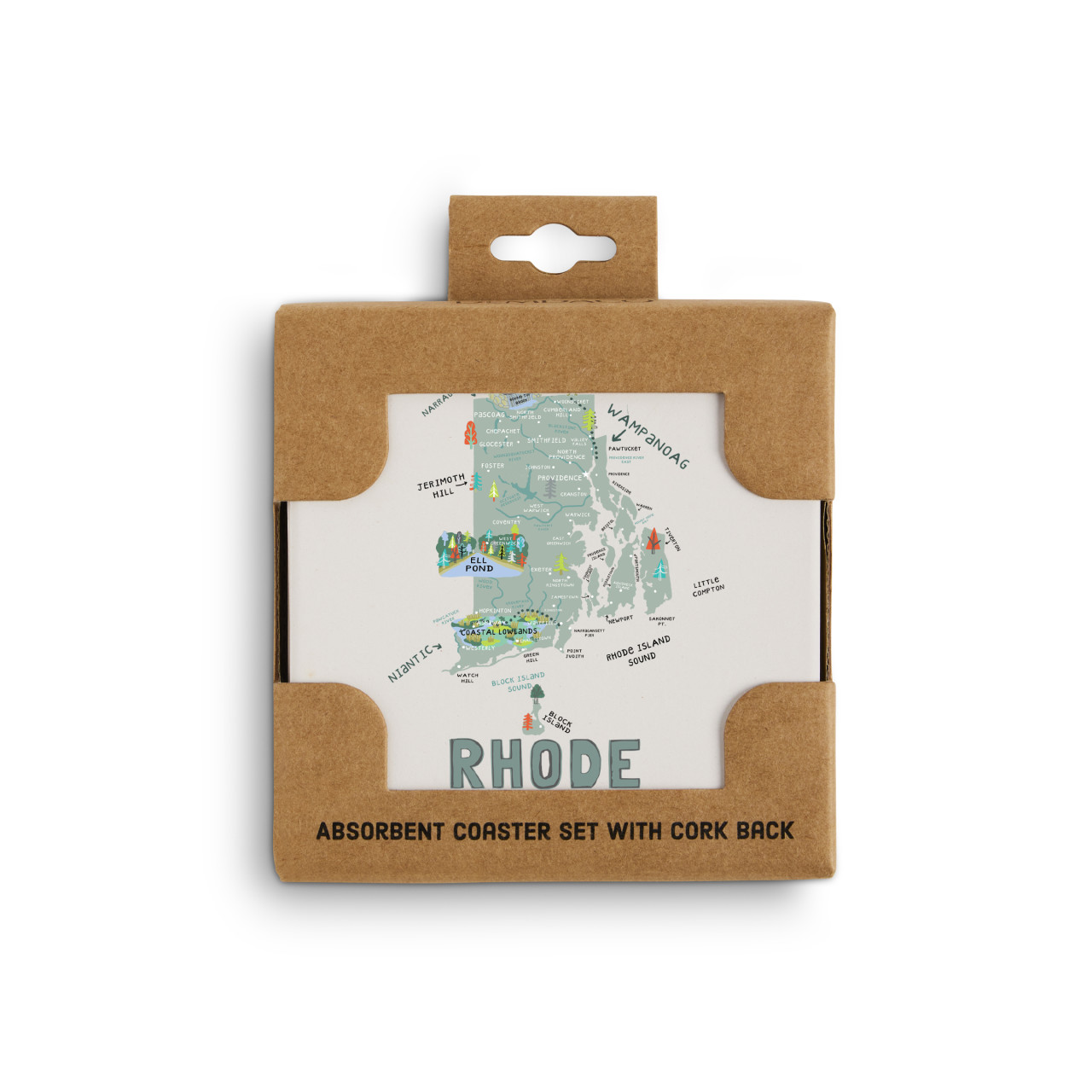 Rhode Island State Coasters - Set of 4 thumbnail