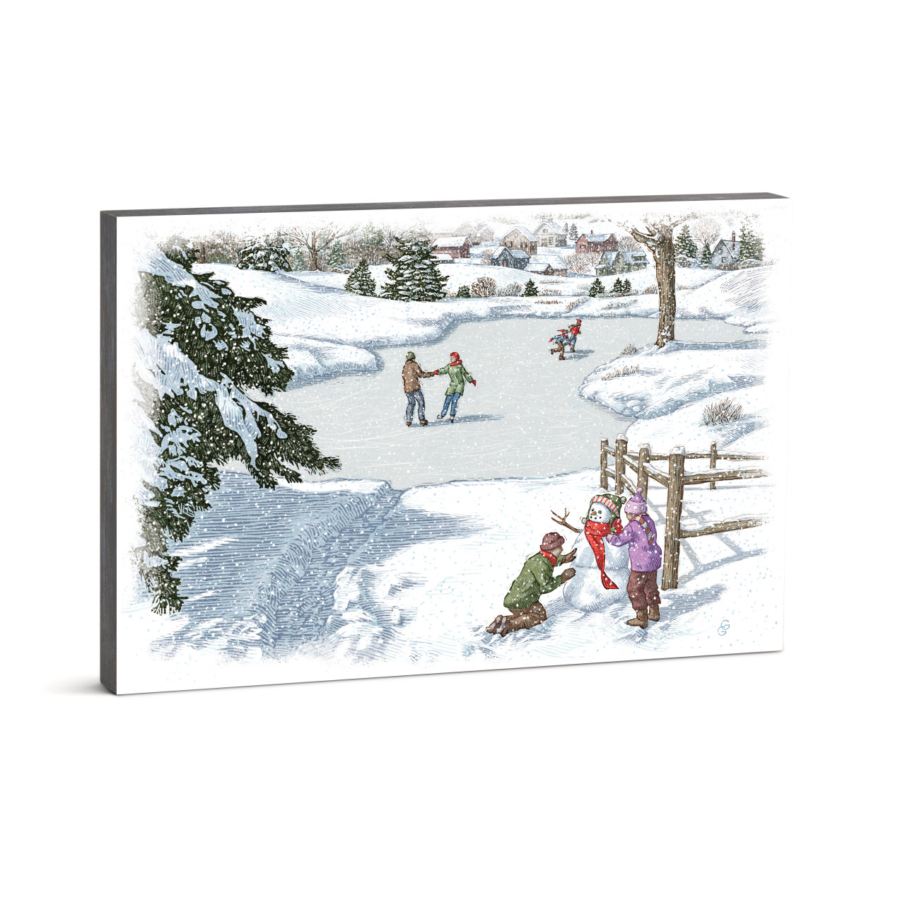 Winte rWonderland Ice Skating Wall Art 12x18 thumbnail