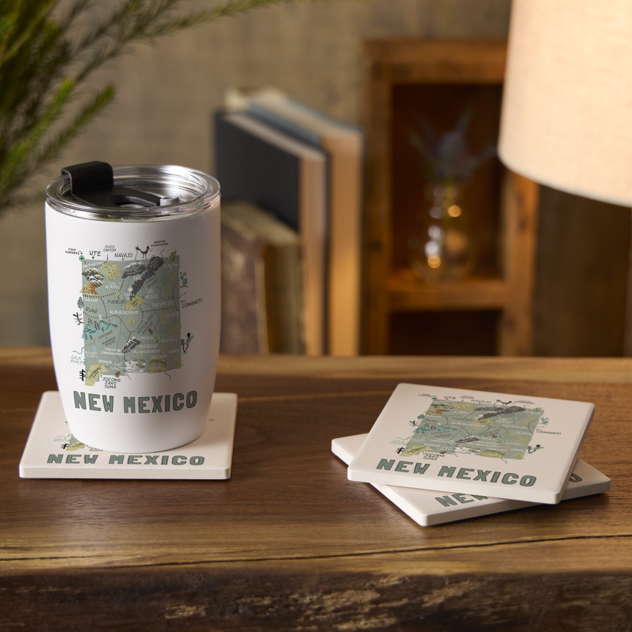 New Mexico State Wine Tumbler-White12oz thumbnail