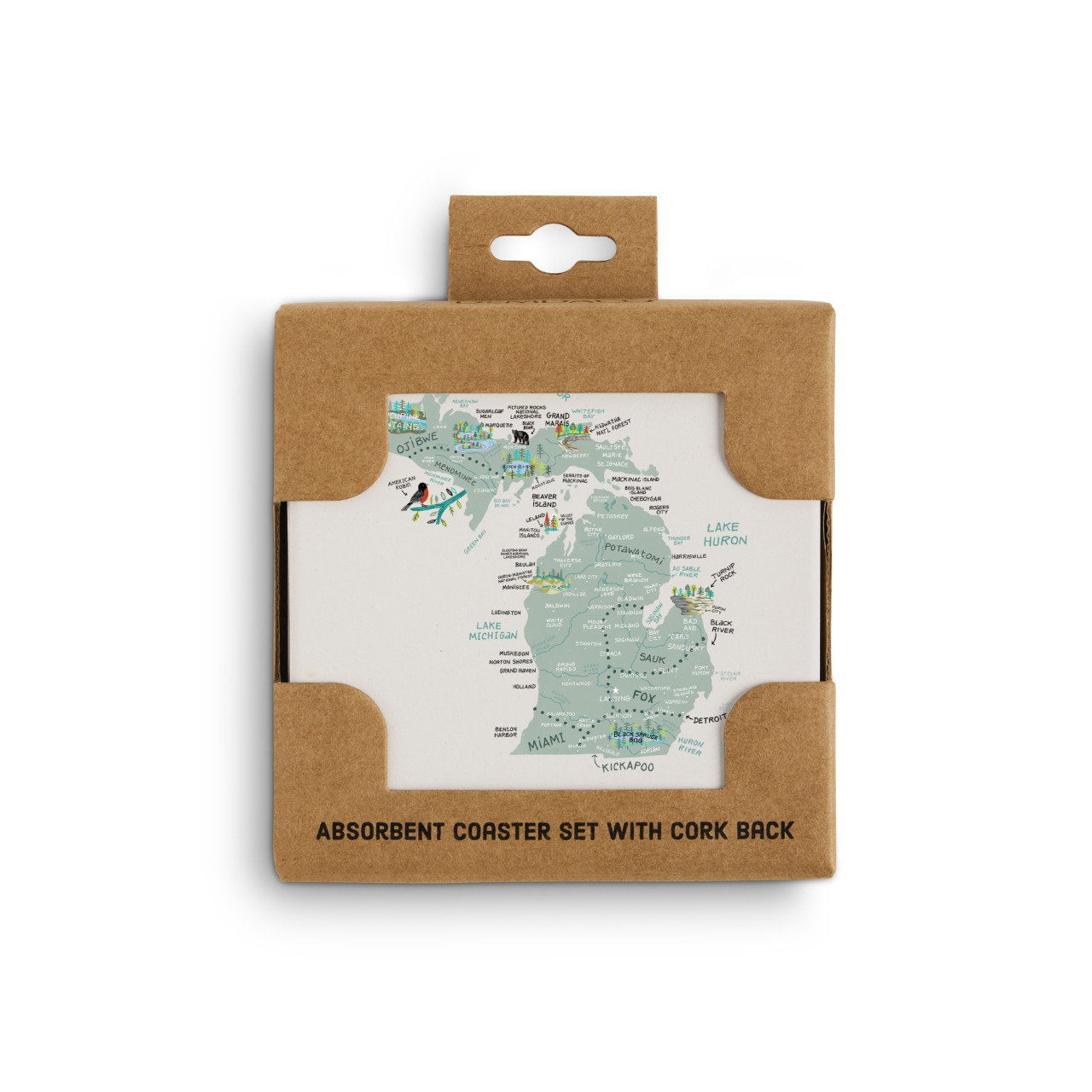 Michigan State Coasters - Set of 4 thumbnail