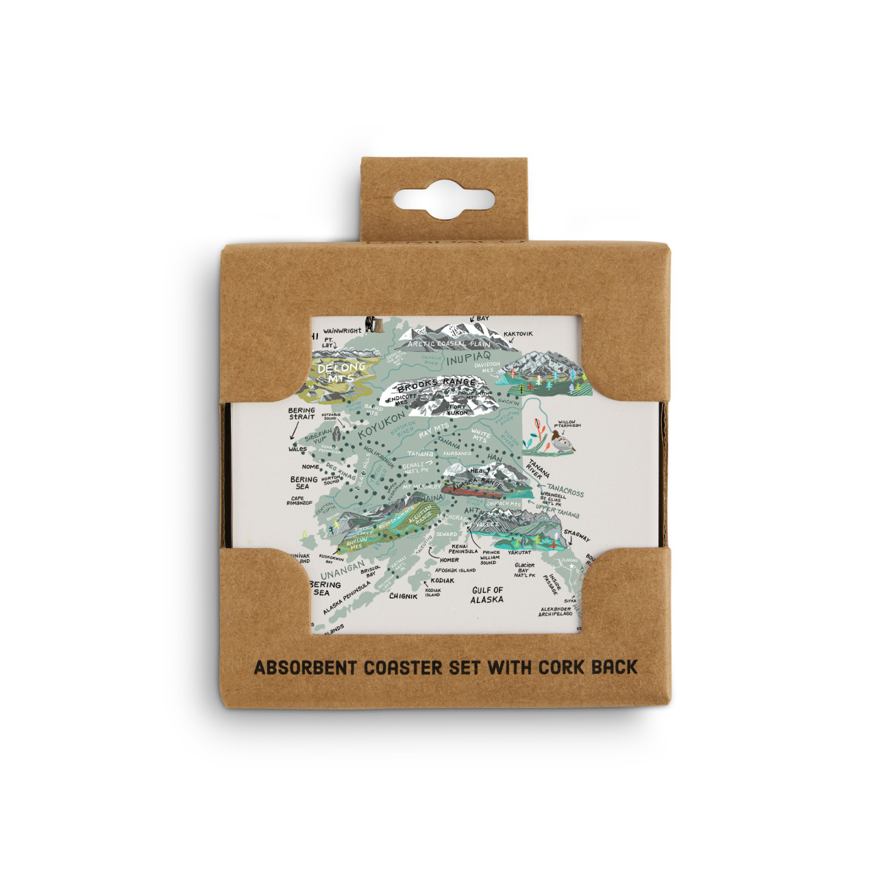Alaska State Coasters - Set of 4 thumbnail