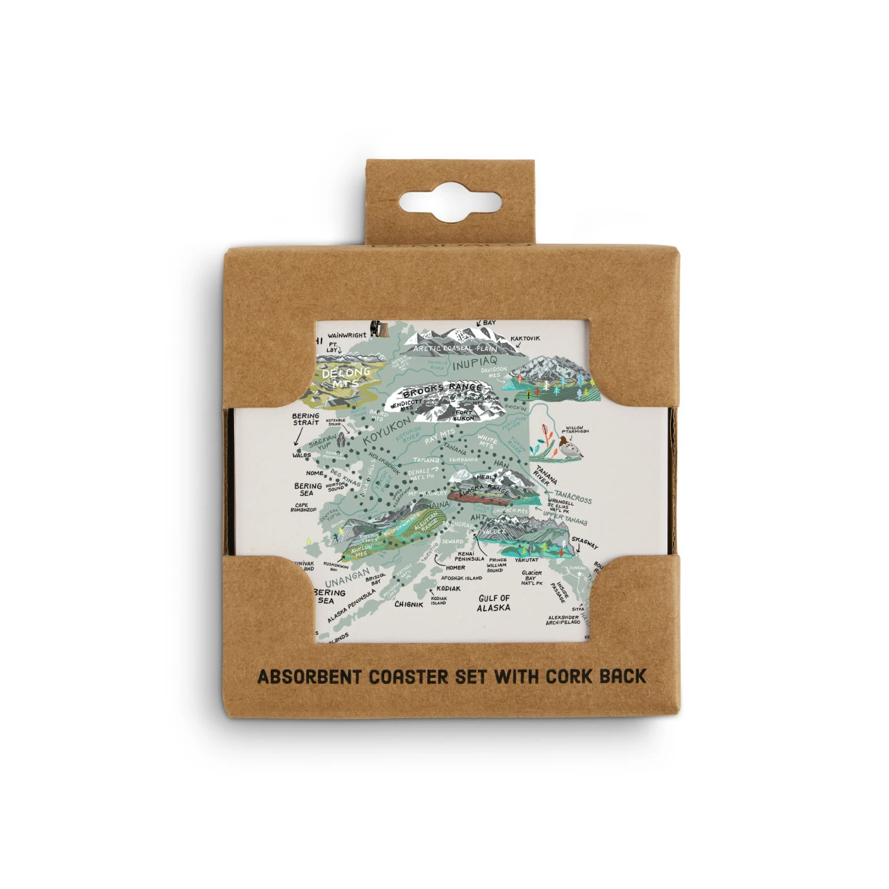 Alaska State Coasters - Set of 4 thumbnail