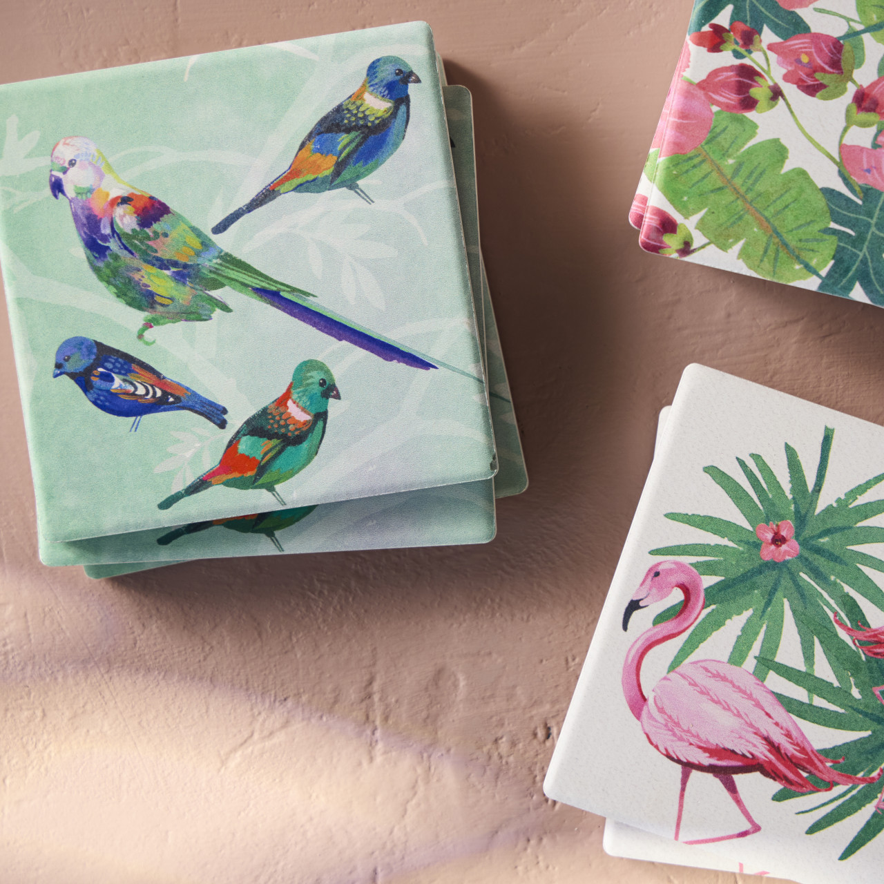 Flamingos Coasters - Set of 4 thumbnail