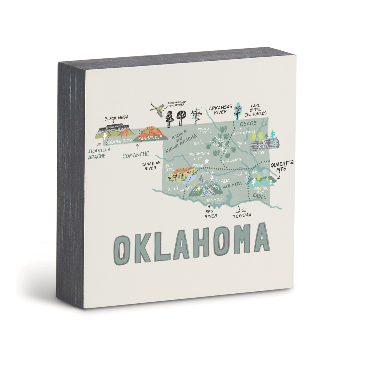 Oklahoma State Wall Art - 6"sq thumbnail