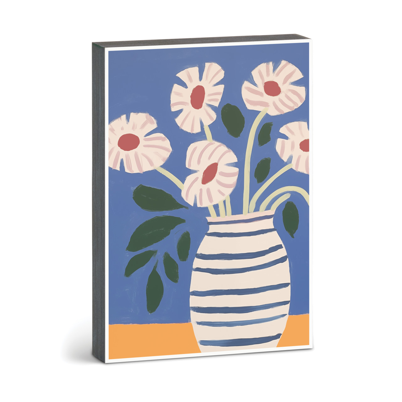 Blue Striped Vase Wall Art - 12x8 thumbnail