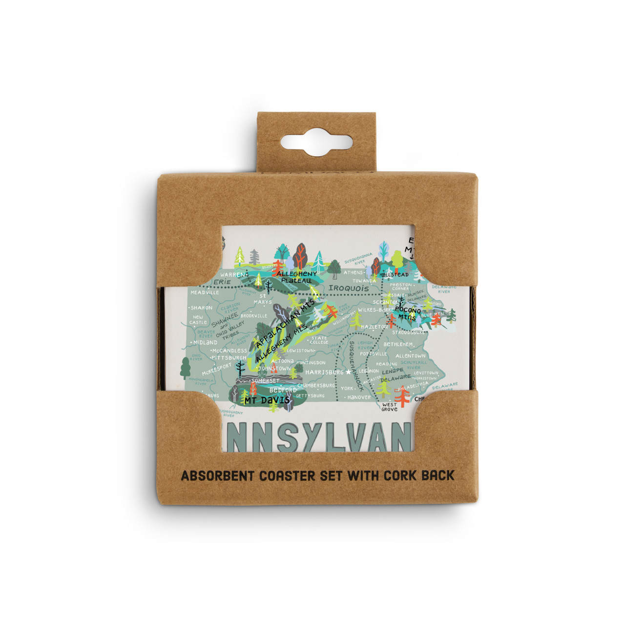 Pennsylvania State Coasters - Set of 4 thumbnail