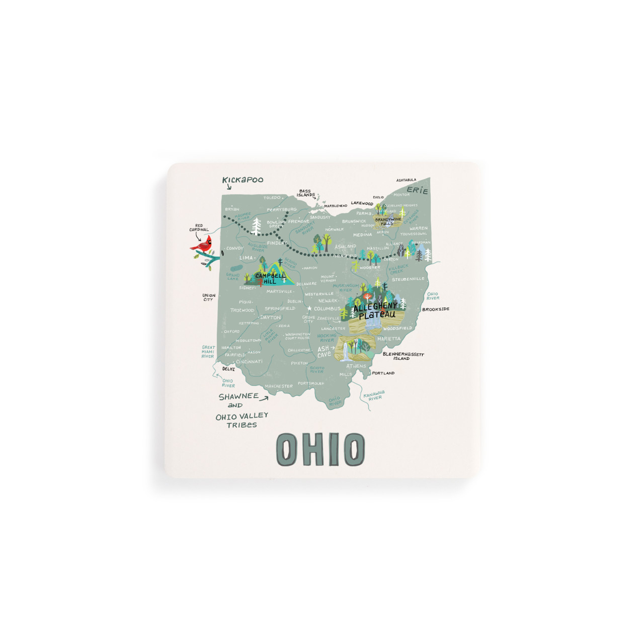 Ohio State Coasters - Set of 4 thumbnail