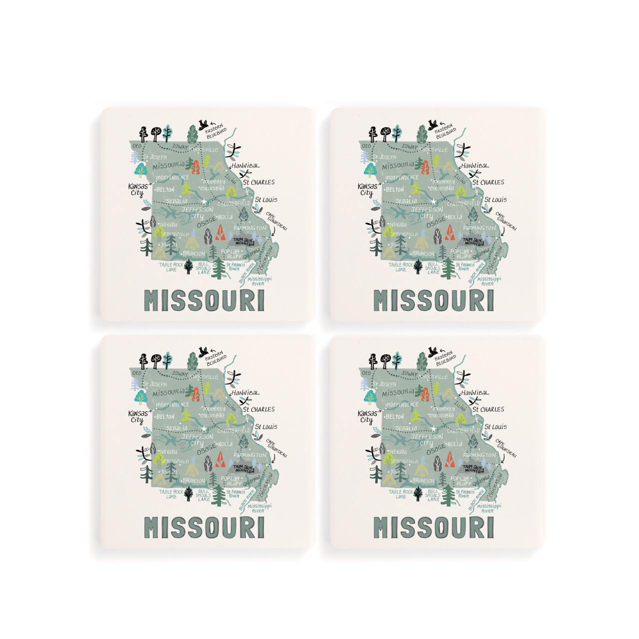 Missouri State Coasters - Set of 4 thumbnail