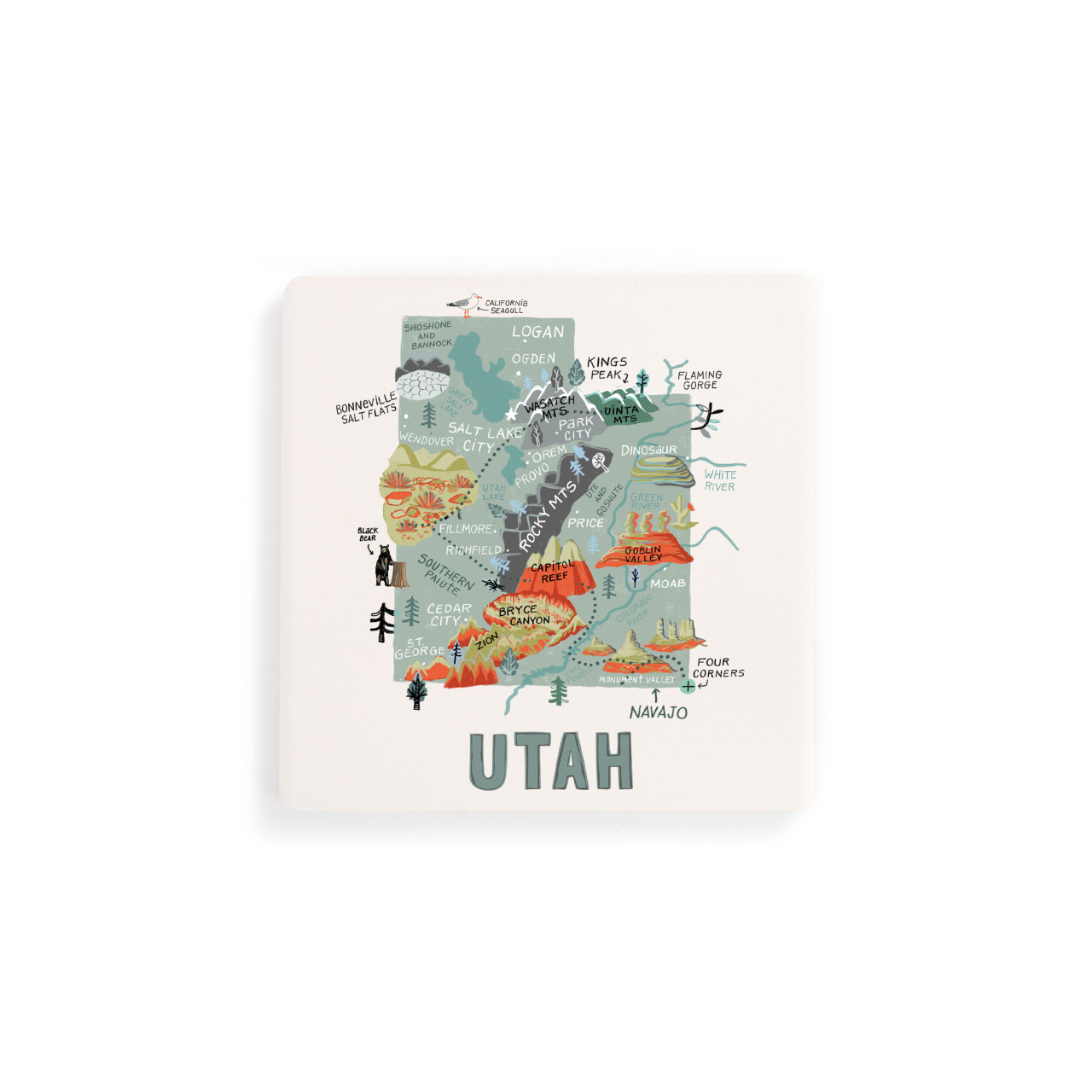 Utah State Coasters - Set of 4 thumbnail