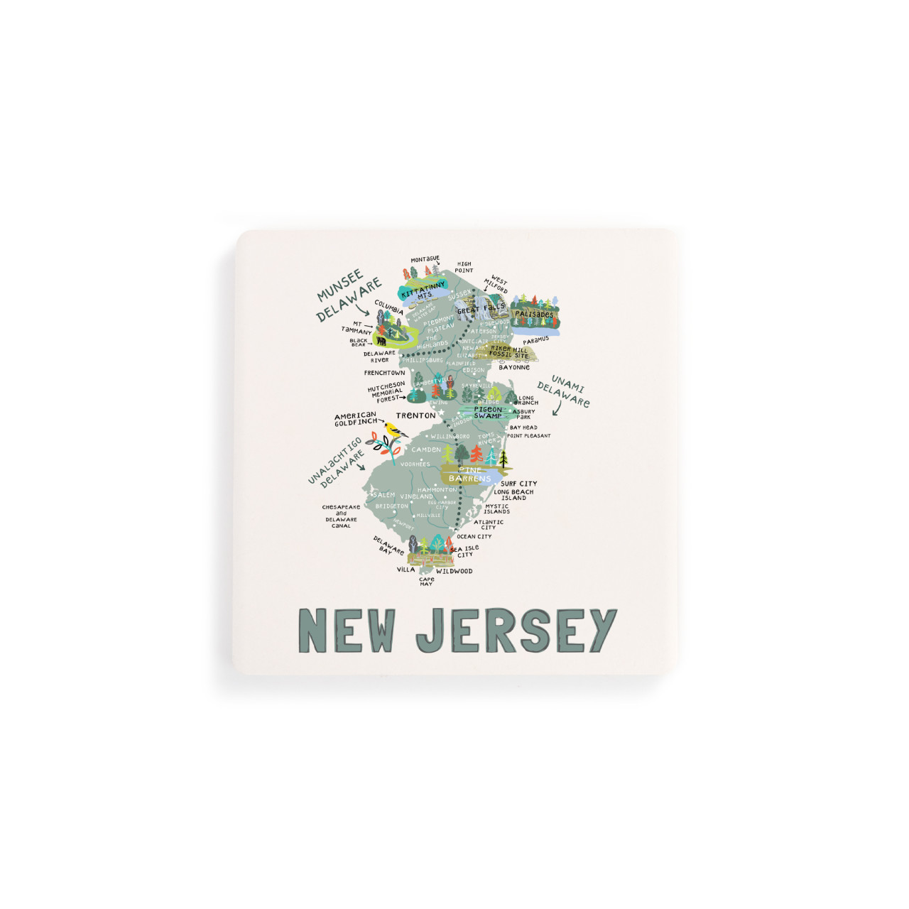 New Jersey State Coasters - Set of 4 thumbnail