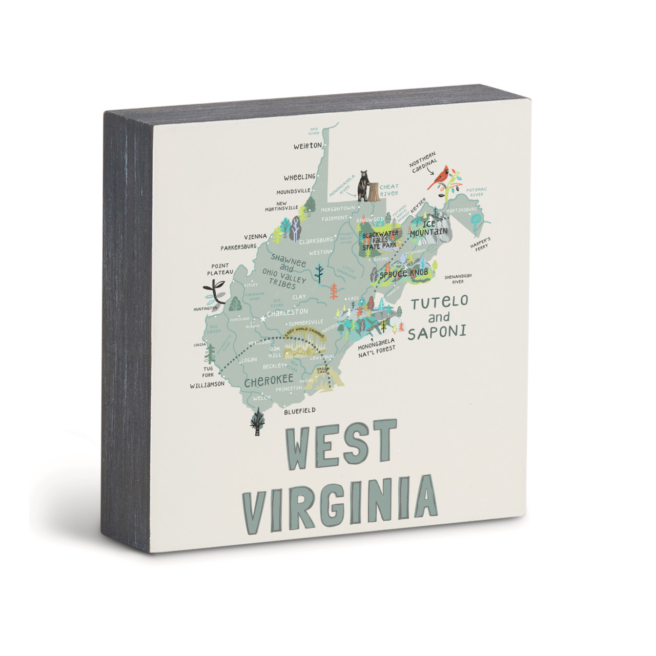 West Virginia State Wall Art - 6"sq thumbnail