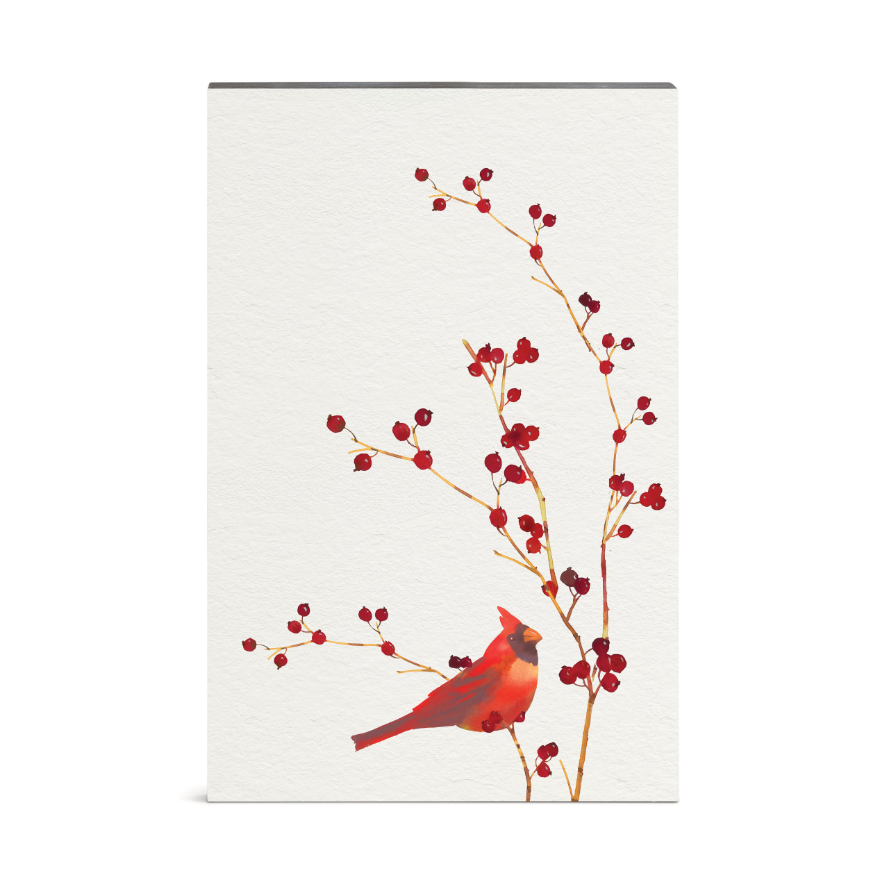 Cranberry and Cardinal Wall Art 12x18 thumbnail