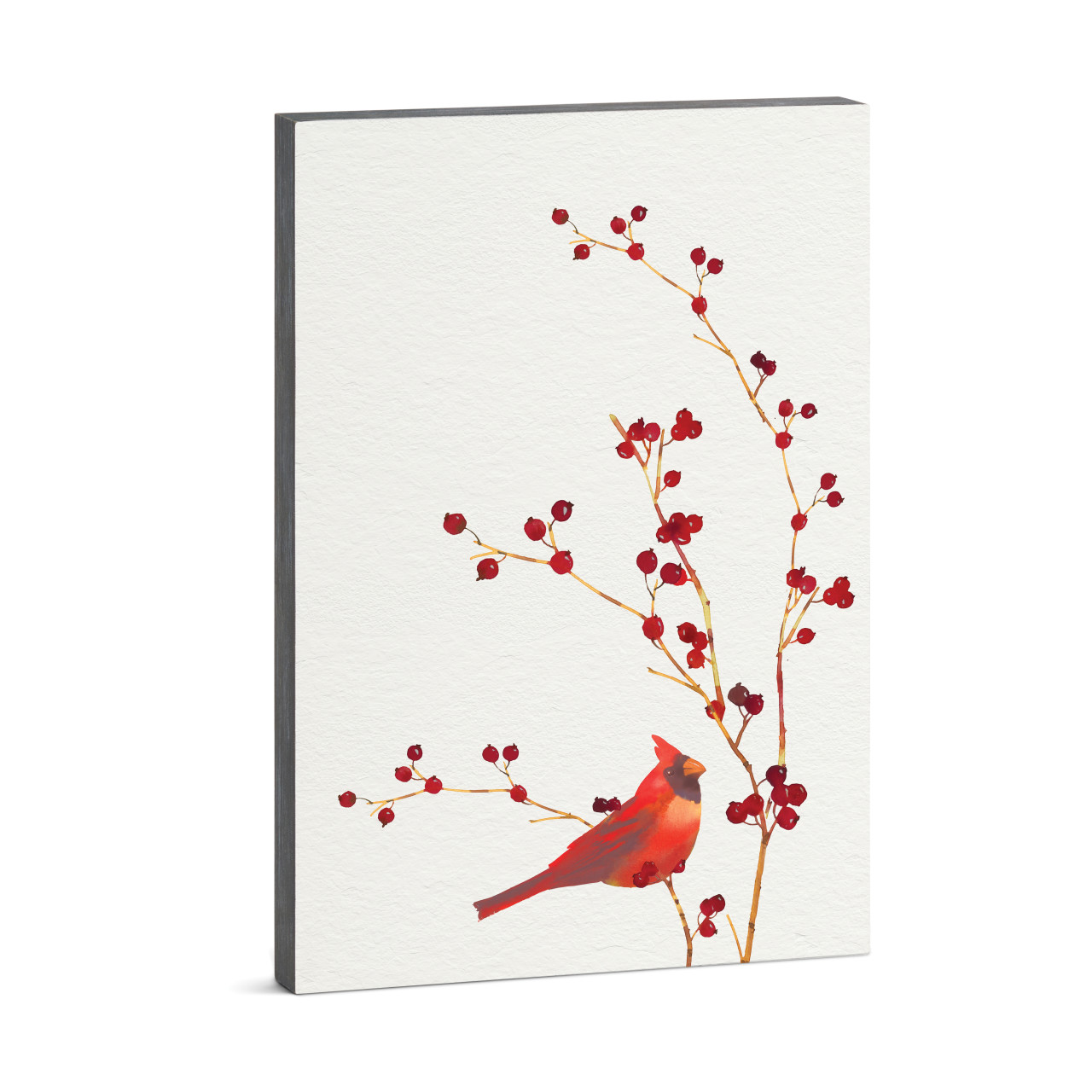 Cranberry and Cardinal Wall Art 12x18 thumbnail
