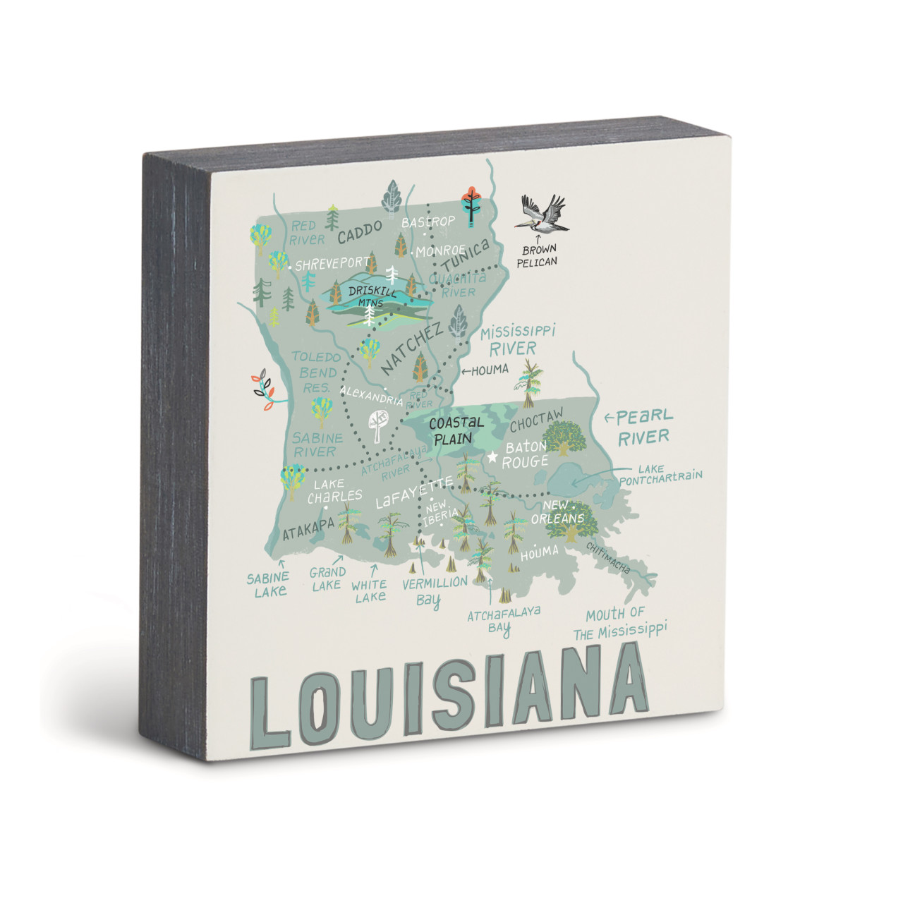 Louisiana State Wall Art - 6"sq thumbnail
