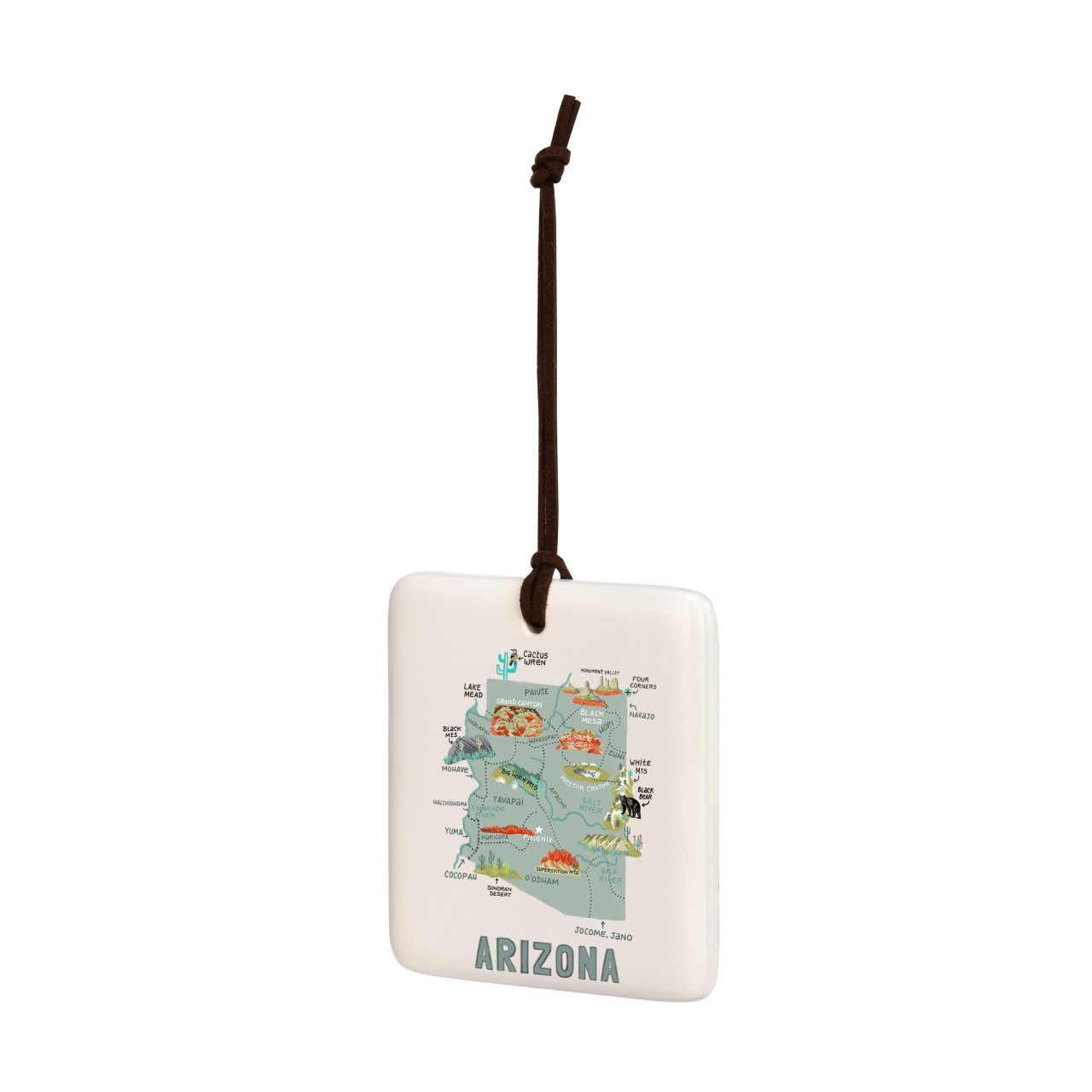Arizona State Magnetic Ornament - Bone thumbnail