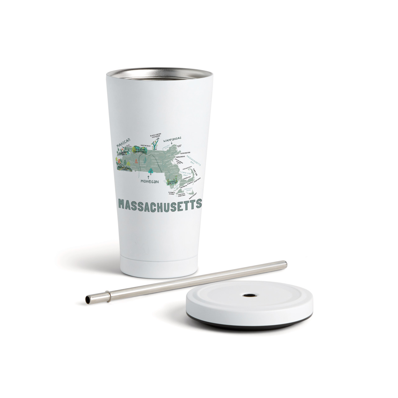 MassachusettsState TmblrwStraw-White16oz thumbnail
