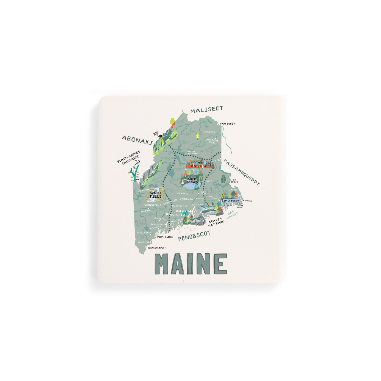 Maine State Coasters - Set of 4 thumbnail