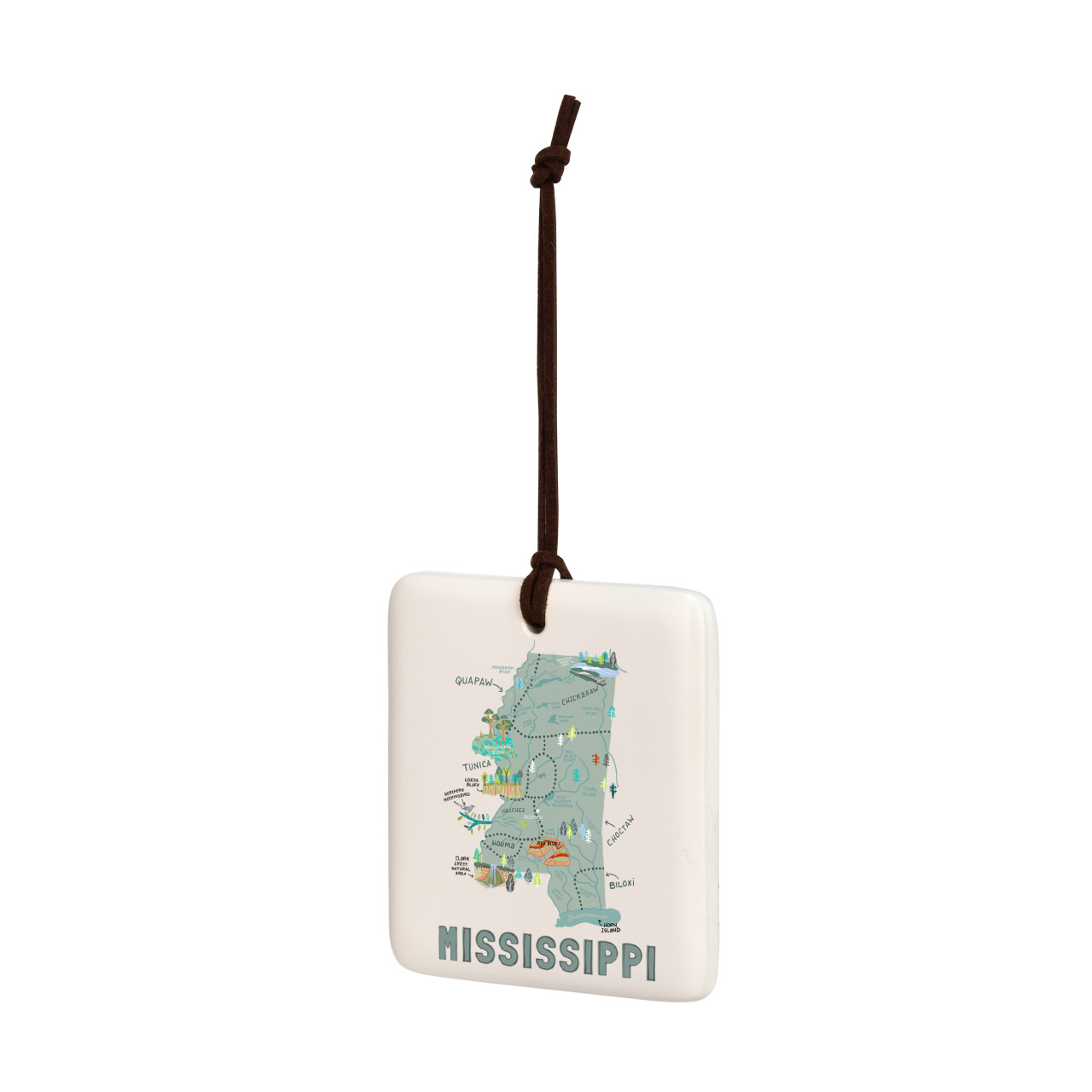 Mississippi State Magnetic Ornament-Bone thumbnail