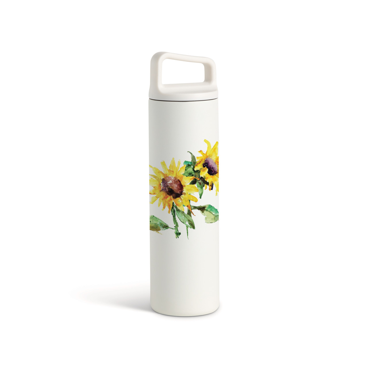 Sunflower Water Bottle - White 20oz thumbnail