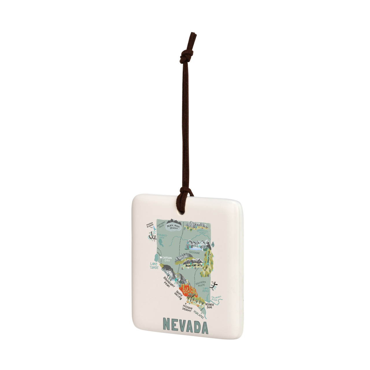 Nevada State Magnetic Ornament - Bone thumbnail