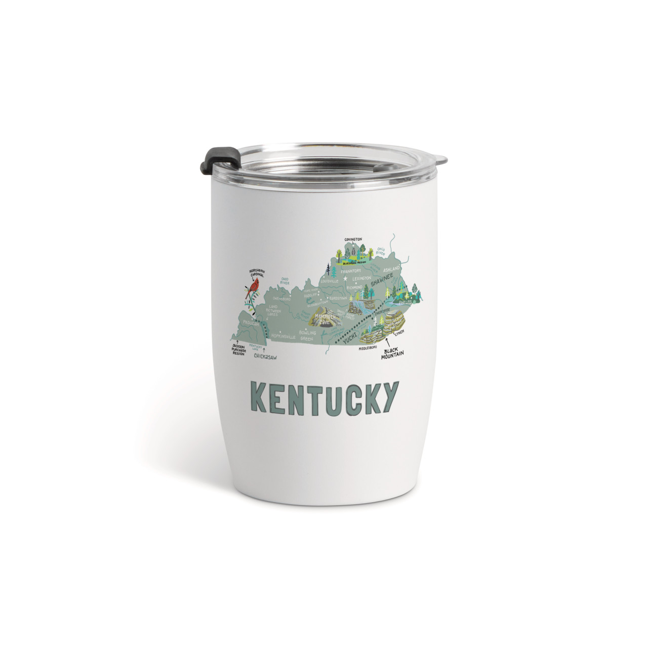 Kentucky State Wine Tumbler - White 12oz thumbnail
