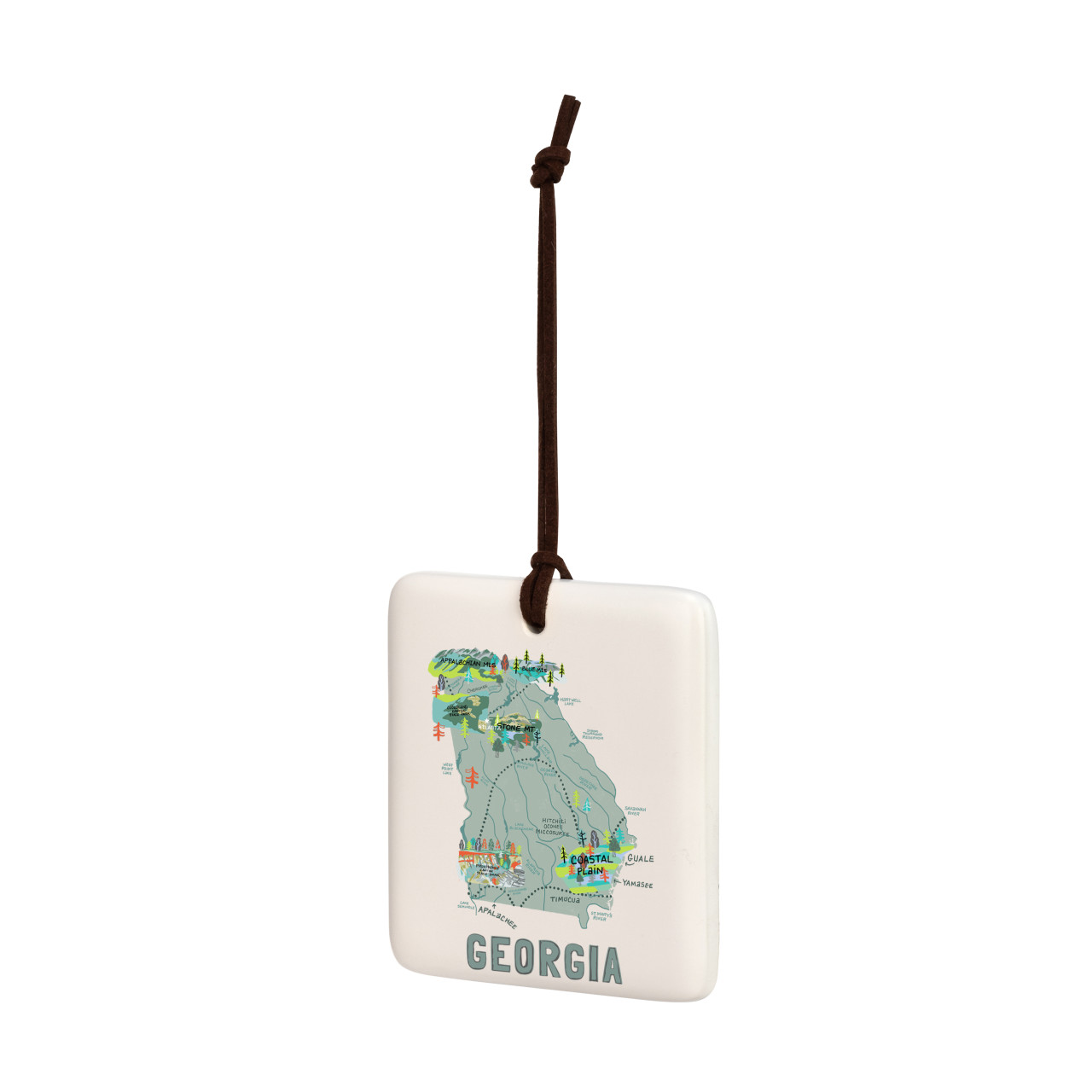 Georgia State Magnetic Ornament - Bone thumbnail