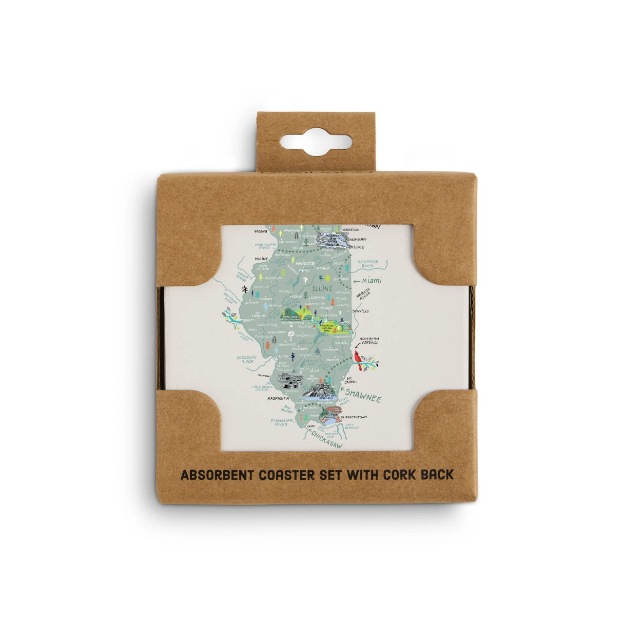 Illinois State Coasters - Set of 4 thumbnail