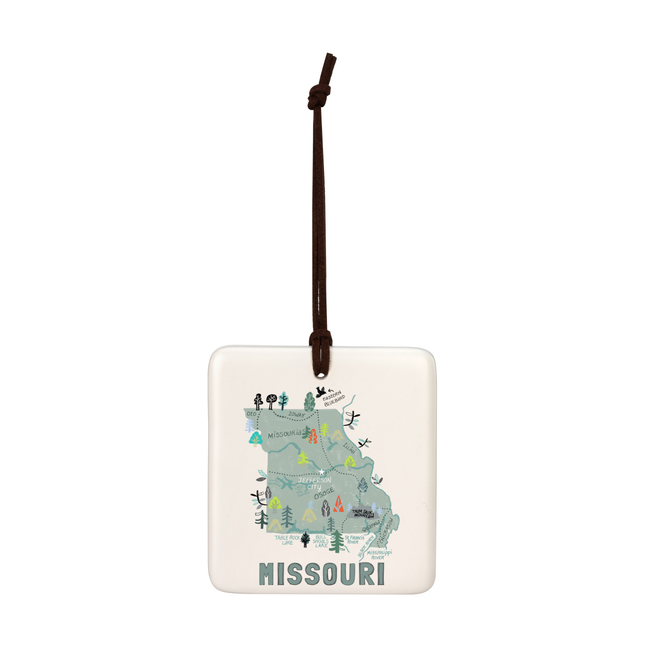Missouri State Magnetic Ornament - Bone thumbnail