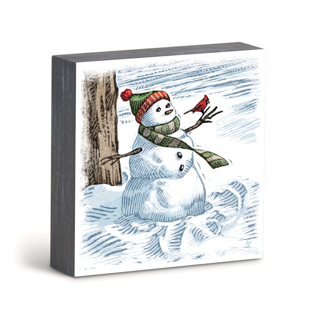 Winter Wonderland Snowman Wall Art 6"sq thumbnail