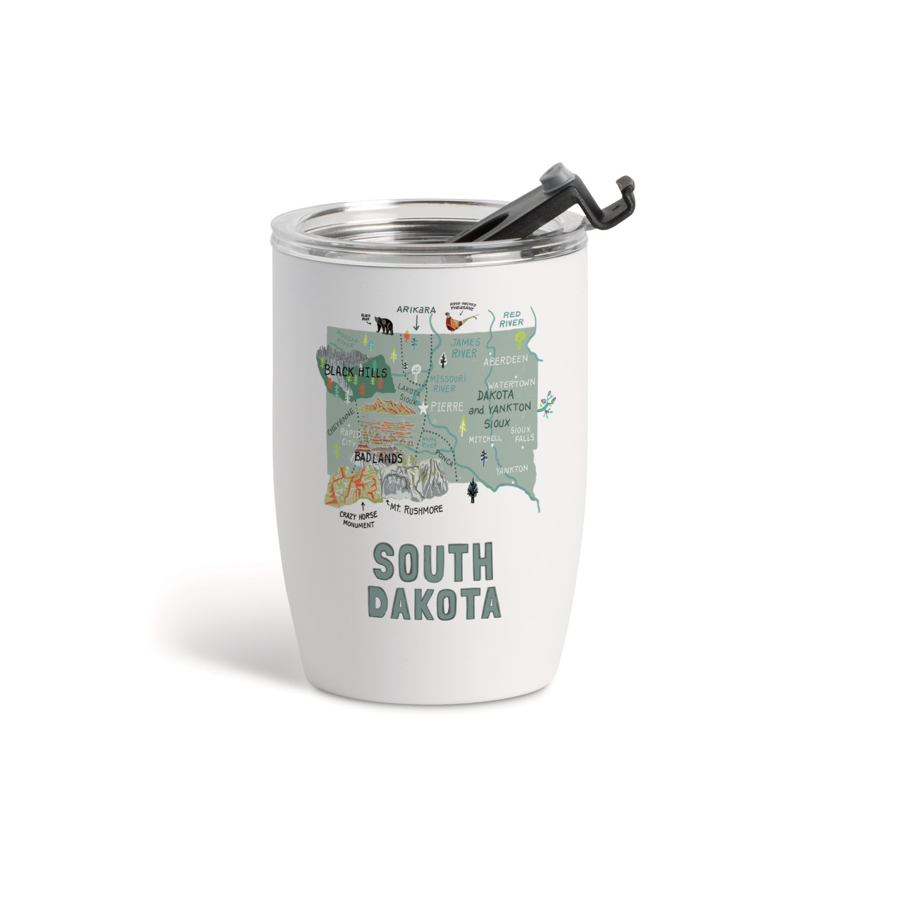 South Dakota State Wine Tmblr-White12oz thumbnail
